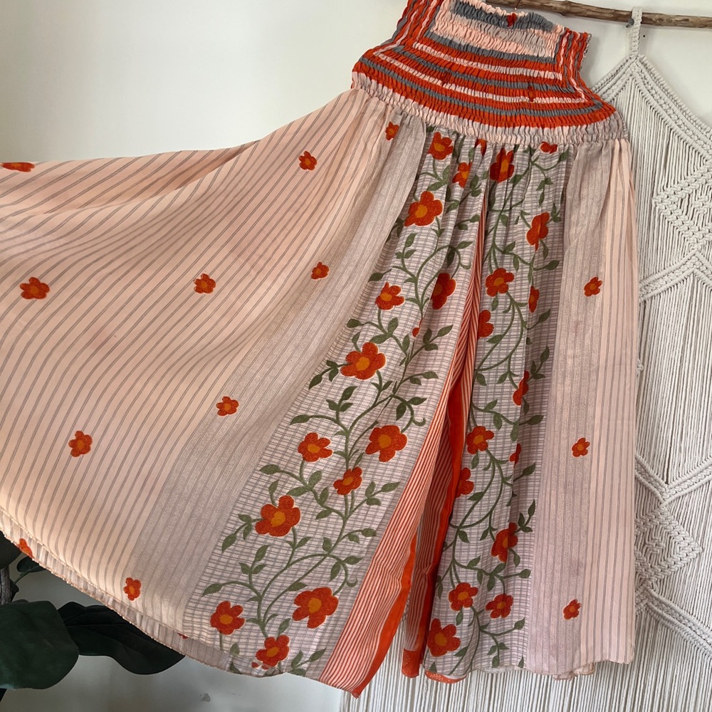 Wild Child Silk Palooza Wide Leg Smocked Waist Pants OS 2X & Under NWOT